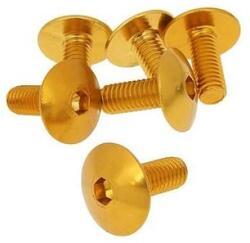 V-parts Csavar szett eloxált alumínium arany 6 db-os M6x15 V-parts
