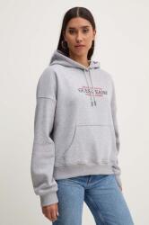 Guess Jeans felső szürke, női, nyomott mintás, kapucnis, W4YQ15 KC811 - szürke XL