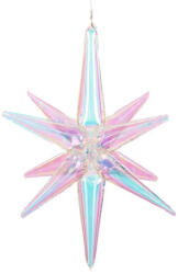 Partydeco Egyszínű nagy csillag fólia lufi 3D 27, 5" 70 cm irizáló csillag, csak levegővel tölthető (LUFI362717)