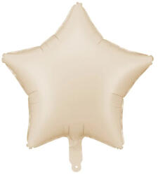 Partydeco Egyszínű csillag lufi 19" 48cm pasztell krém csillag (LUFI897580)
