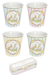 Easy Life Porcelán eszpresszópohár 100ml, 4 személyes, dobozban, Happy Easter (1952EAST)