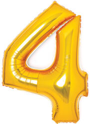 Amscan Balon din folie - cifra 4, auriu 66 cm