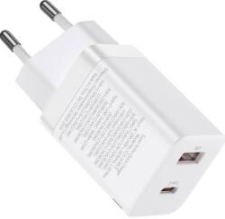 Baseus INCARCATOR retea Baseus Super Si Pro, Quick Charge 30W, 1 x USB 5V/3A, 1 x USB Type-C 5V/3A, alb "CCSUPP-E02" (timbru verde 0.18 lei) - 6953156206359 (CCSUPP-E02)