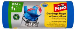 FINO szemeteszsák gyorskötöző füles, "Easy Pack" 60 l, 20db/tekercs (5201314931126)