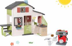 Smoby Set căsuţa Prietenilor și sonerie electronică Friends House Life Smoby extensibilă cu bucătărie mică și aparat de cafea Espresso CADOU (SM810207-47) Casuta pentru copii
