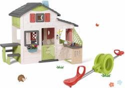 Smoby Set căsuţa Prietenilor cu bucătărie și balansoar cu două părți Friends House Life Smoby extensibilă cu două părți rotire de 360° cu apă (SM810207-55) Casuta pentru copii