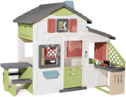 Smoby Set căsuţa Prietenilor cu set de prânz Friends House Life Smoby extensibilă cu bucătărie și sonerie electronică (SM810207-27) Casuta pentru copii