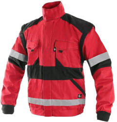 CXS Luxy Bright Fényvisszaverő Munkáskabát Piros/Fekete - 62 (101002826062)