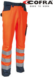 Cofra Upata Láthatósági Derekas Munkásnadrág HV Narancs/Sötétkék - 46 (COFV555-0-02-Z46)