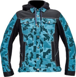 CERVA Neurum Terepmintás Kapucnis Munkáskabát petrol kék - 62 (0351000655062)