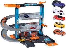 Majorette Parkolóház 3 emeletes autószervizzel Garage City Flex Majorette manuális autólifttel autómosóval és 5 kisautóval (MJ212058391)