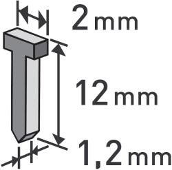 Extol Premium Körmök, 1000 db-os kiszerelés, 12 mm, 2, 0 × 0, 52 × 1, 2 mm (8852404)