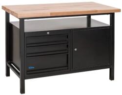 Güde P 1200 SLT Black Line munkapad, 1190x650x850mm, tömör bükk munkalap, összeszerelt (gude_40838)