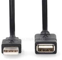 Nedis USB2.0 hosszabító kábel, hossz 1m, CCGL60010BK10 (CCGL60010BK10) (CCGL60010BK10)