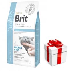 Brit veterinary Brit Grain Free Dieta Veterinară Pisică Obezitate Pui cu Mazăre 5kg + SURPRIZĂ PENTRU PISIC