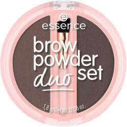 Essence Set pentru sprancene Brow Powder 03 Dark, 1.8g, Essence