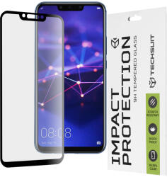 Techsuit - 111D Teljes Lefedés / Teljes Ragasztás Üveg - Huawei Mate 20 Lite / Nova 3 / Nova 3i / P Smart Plus - Fekete üvegfólia