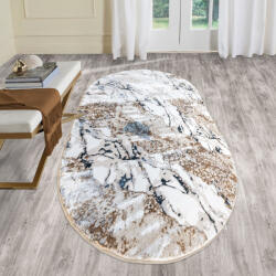  Modern Szőnyeg Mykonos 7125 Cream-Beige Ovális 160 x 230 cm Bézs-Zöld-Arany