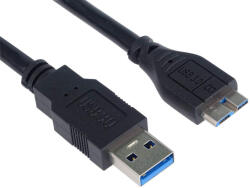 PremiumCord USB 3.0 A dugó - Micro B dugó kábel 3m (KU3MA3BK) (KU3MA3BK)