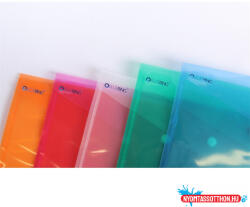 BLUERING Irattartó tasak A5, PP patentos Bluering(R) transzparens piros (5999093852601)