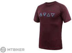 Sensor MERINO BLEND ELEMENTS póló, port red (XL)