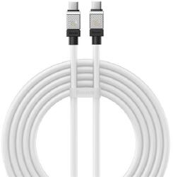 Baseus COOLPLAY adatkábel (Type-C - Type-C, 100W, gyorstöltő, 200cm, törésgátló) FEHÉR