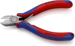 KNIPEX Клещи диагонални резачки, синьо-червена ръкохватка 125мм, с отваряща пружина, Knipex (K7622125)