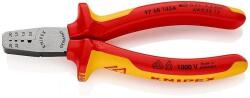 KNIPEX Клещи за кримпване на кабелни накрайници 0.25-2.5мм2, VDE 1000V жълто-червена ръкохватка 145мм, Knipex (K9768145A)