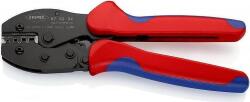 KNIPEX Клещи за кримпване на кабелни накрайници 0.1-2.5мм2 неизолирани, закалени, синьо-червена ръкохватка 220мм, с пружина, Knipex (K975234)