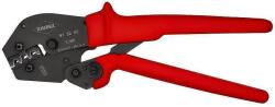 KNIPEX Клещи за кримпване на кабелни накрайници 0.5-6мм2 неизолирани, закалени, синьо-червена ръкохватка 250мм, с пружина, Knipex (K975205)