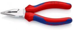 KNIPEX Комбинирани клещи с остър връх, хромирани, синьо-червена ръкохватка 145мм, Knipex (K0825145)