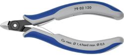 KNIPEX Клещи диагонални резачки, синьо-сива ръкохватка 120мм, с отваряща пружина, Knipex (K7902120)