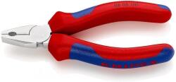 KNIPEX Комбинирани клещи, хромирани, синьо-червена ръкохватка 110мм, Knipex (K0805110)