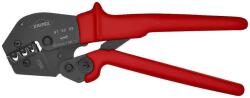KNIPEX Клещи за кримпване на кабелни накрайници 10-25мм2, закалени, синьо-червена ръкохватка 250мм, с пружина, Knipex (K975209)