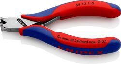 KNIPEX Клещи резачки, синьо-червена ръкохватка 115мм, с отваряща пружина, Knipex (K6412115)