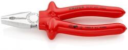 KNIPEX Комбинирани клещи, хромирани, VDE 1000V гумирана червена ръкохватка 200мм, Knipex (K0307200)