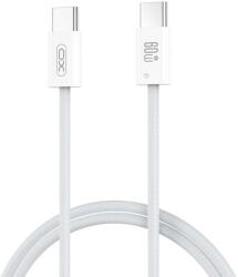 XO NB-Q273 USB-C-USB-C adatkábel (Fehér) - 60W, fonott kivitel