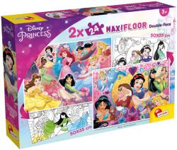 Lisciani Puzzle cu două fețe Lisciani de colorat din 2 х 24 piese - Prințese (91720) Puzzle