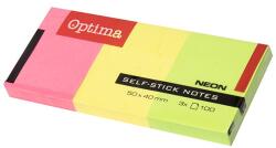 Optima Öntapadós jegyzet OPTIMA 38x51mm neon 3x100 lap 122939 (122939)
