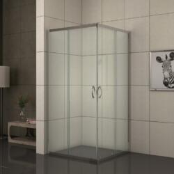 Inter Ceramic Cabina de dus patrata Inter Ceramic cu usi glisante 90x90 cm crom lucios - transparent (275 TC NEW 90*90 EASY ASSEMBLE)