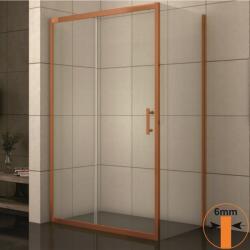 Inter Ceramic Cabina de dus dreptunghiulara Inter Ceramic cu usa glisanta 120x80 cm bronz - transparent (1506BR)