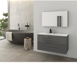 Drop Dulap cu oglinda suspendat Drop Torino antracit 1 usa 88 cm (5KTO090AG)