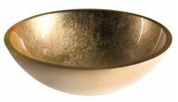 Inter Ceramic Lavoar pe blat Inter Ceramic din sticla rotund auriu lucios 42 cm (042GOLD)