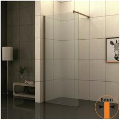 Inter Ceramic Paravan de dus tip Walk-In Inter Ceramic profil rose gold - sticla transparenta 90x200 cm (117/90)