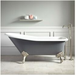 Inter Ceramic Cada freestanding retro Inter Ceramic acril gri-alb 162.5x69.5 cm (1784 GRAY)