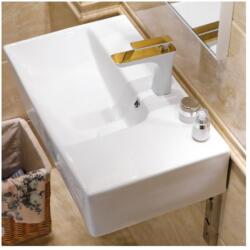 Inter Ceramic Lavoar suspendat Inter Ceramic dreptunghiular finisaj alb lucios 66 cm stanga (5065L)