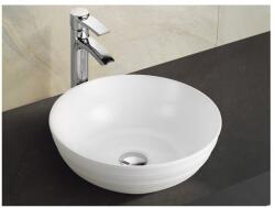 Inter Ceramic Lavoar pe blat Inter Ceramic Art rotund alb lucios 40 cm (814)