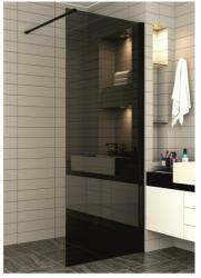 Inter Ceramic Paravan de dus tip Walk-In Inter Ceramic profil negru mat - sticla fumurie 90x200 cm (113G/90 NANO)