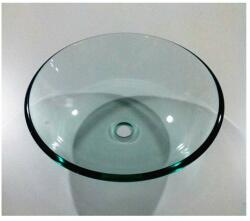 Inter Ceramic Lavoar pe blat Inter Ceramic din sticla rotund transparent lucios 42 cm (042T)