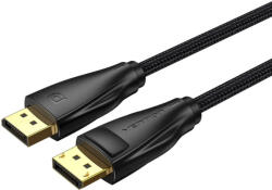 Vention Displayport/M -> Displayport/M (8K, optikai, fekete), 1, 5m, kábel (HCBBG)